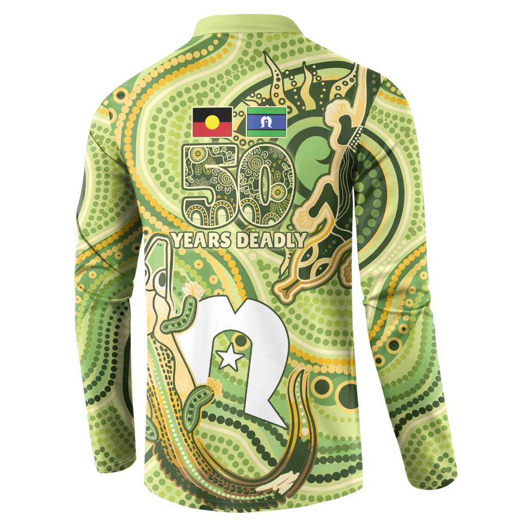 2026 NAIDOC Week 50 Years Deadly Button Sweatshirt Flows of Time