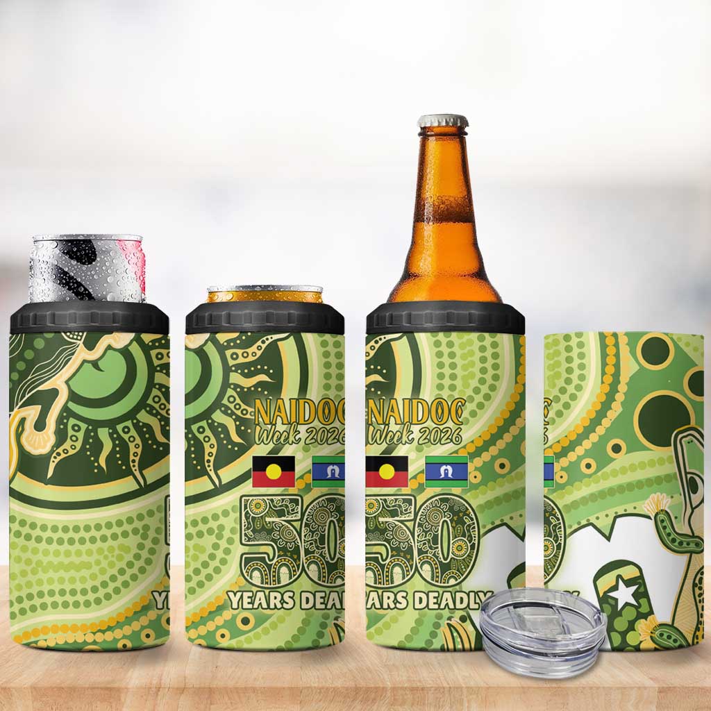 2026 NAIDOC Week 50 Years Deadly 4 in 1 Can Cooler Tumbler Flows of Time
