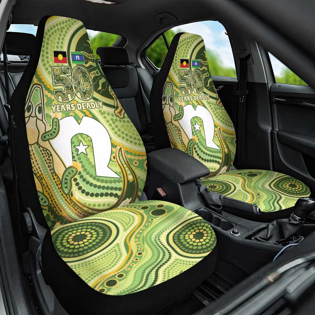 2026 NAIDOC Week 50 Years Deadly Car Seat Cover Flows of Time