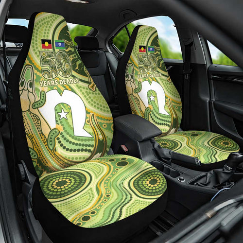 2026 NAIDOC Week 50 Years Deadly Car Seat Cover Flows of Time
