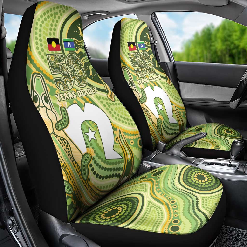 2026 NAIDOC Week 50 Years Deadly Car Seat Cover Flows of Time