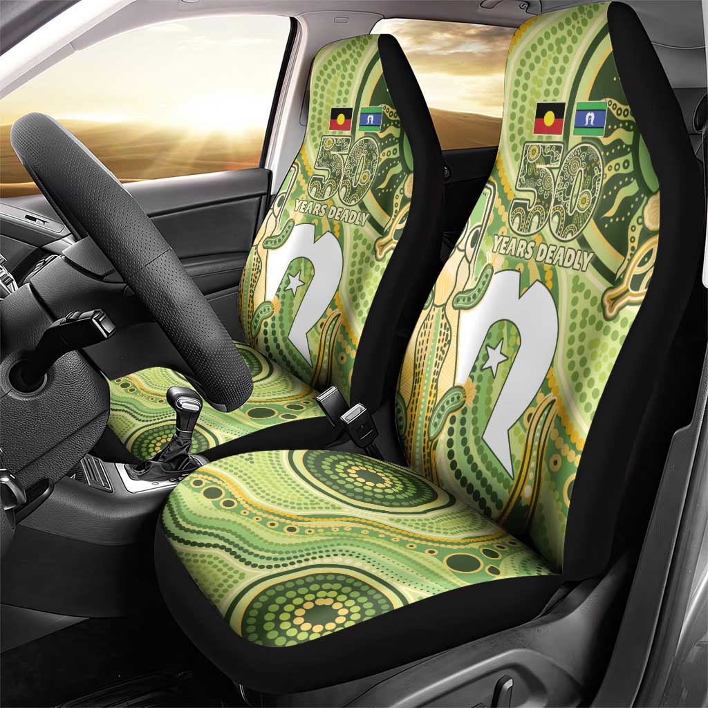 2026 NAIDOC Week 50 Years Deadly Car Seat Cover Flows of Time