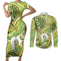 2026 NAIDOC Week 50 Years Deadly Couples Matching Short Sleeve Bodycon Dress and Long Sleeve Button Shirt Flows of Time