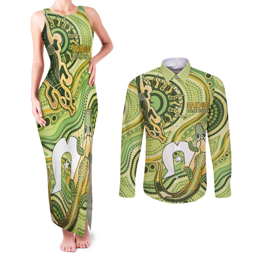 2026 NAIDOC Week 50 Years Deadly Couples Matching Tank Maxi Dress and Long Sleeve Button Shirt Flows of Time