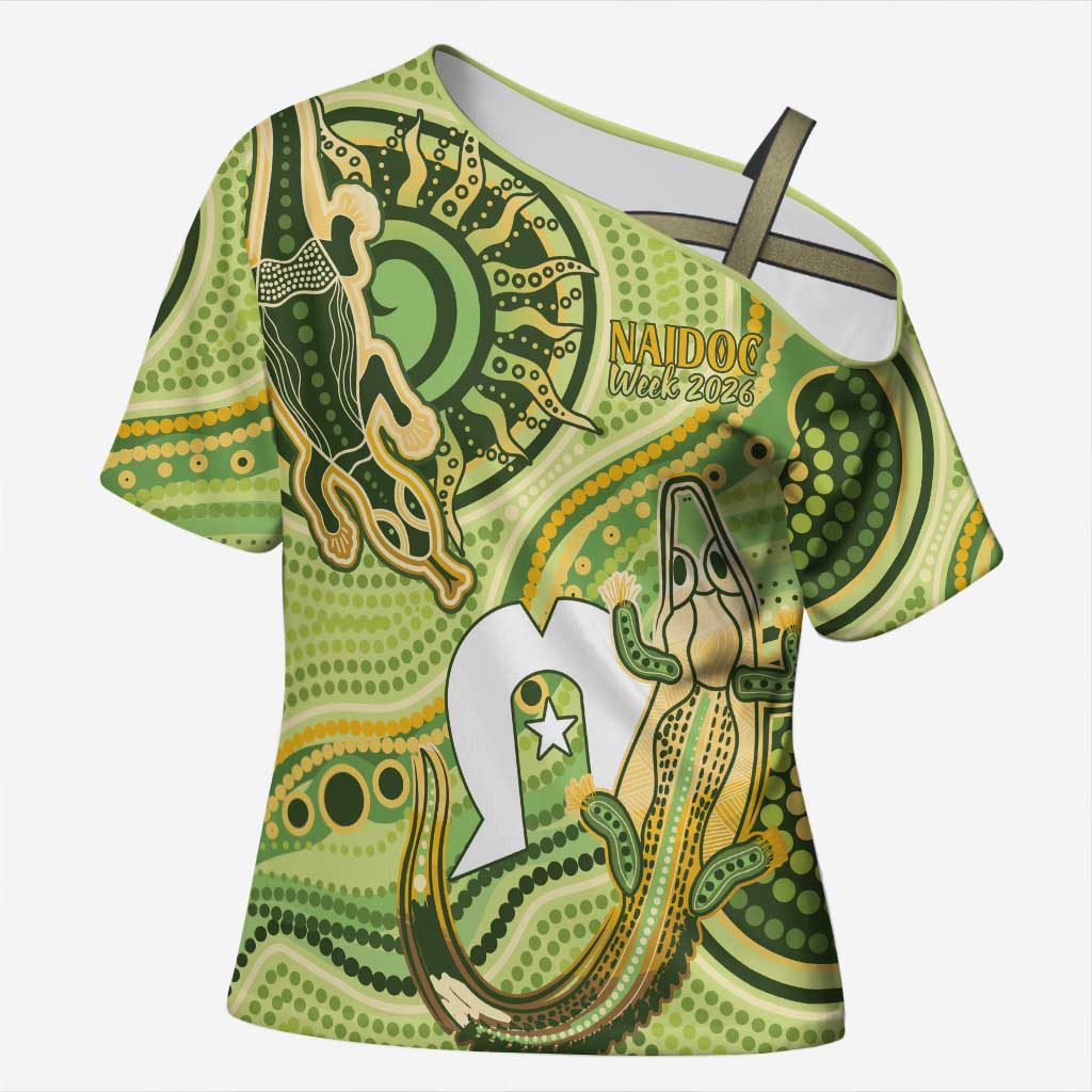 2026 NAIDOC Week 50 Years Deadly Cross Shoulder Shirt Flows of Time