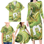 2026 NAIDOC Week 50 Years Deadly Family Matching Long Sleeve Bodycon Dress and Hawaiian Shirt Flows of Time
