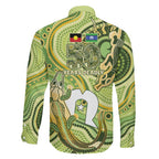 2026 NAIDOC Week 50 Years Deadly Family Matching Off Shoulder Maxi Dress and Hawaiian Shirt Flows of Time