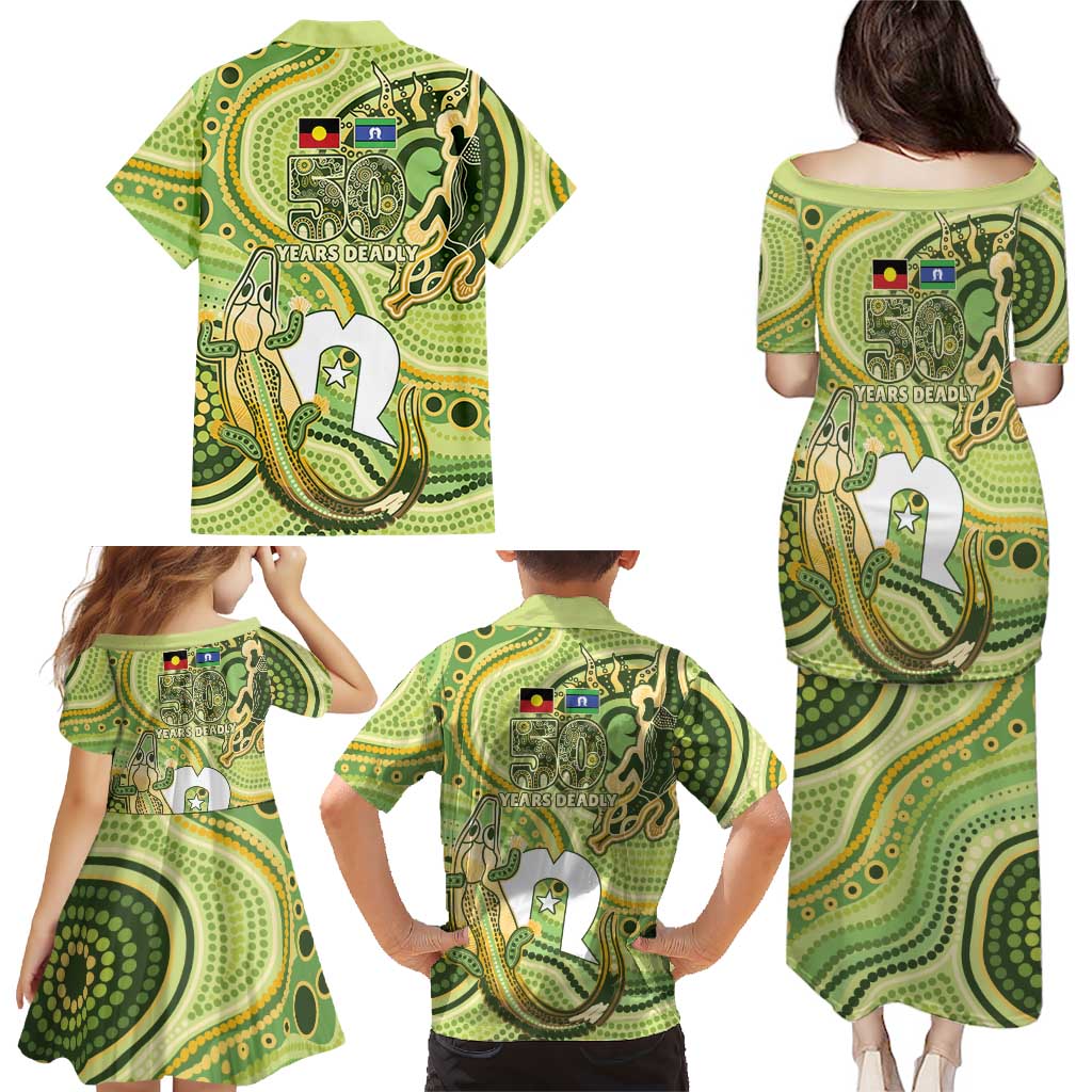 2026 NAIDOC Week 50 Years Deadly Family Matching Puletasi and Hawaiian Shirt Flows of Time