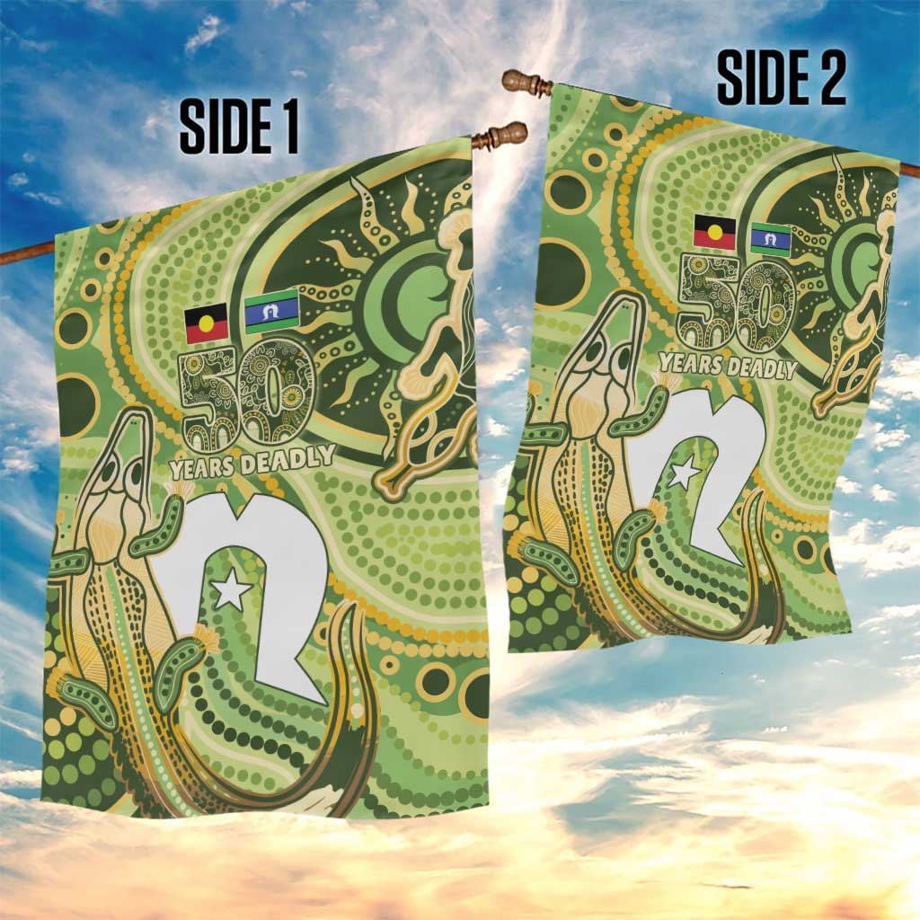 2026 NAIDOC Week 50 Years Deadly Garden Flag Flows of Time