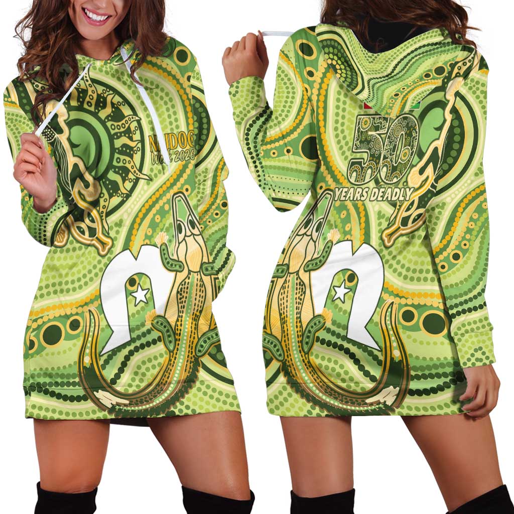2026 NAIDOC Week 50 Years Deadly Hoodie Dress Flows of Time
