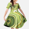 2026 NAIDOC Week 50 Years Deadly Kid Short Sleeve Dress Flows of Time