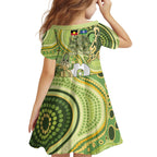 2026 NAIDOC Week 50 Years Deadly Kid Short Sleeve Dress Flows of Time