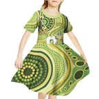 2026 NAIDOC Week 50 Years Deadly Kid Short Sleeve Dress Flows of Time