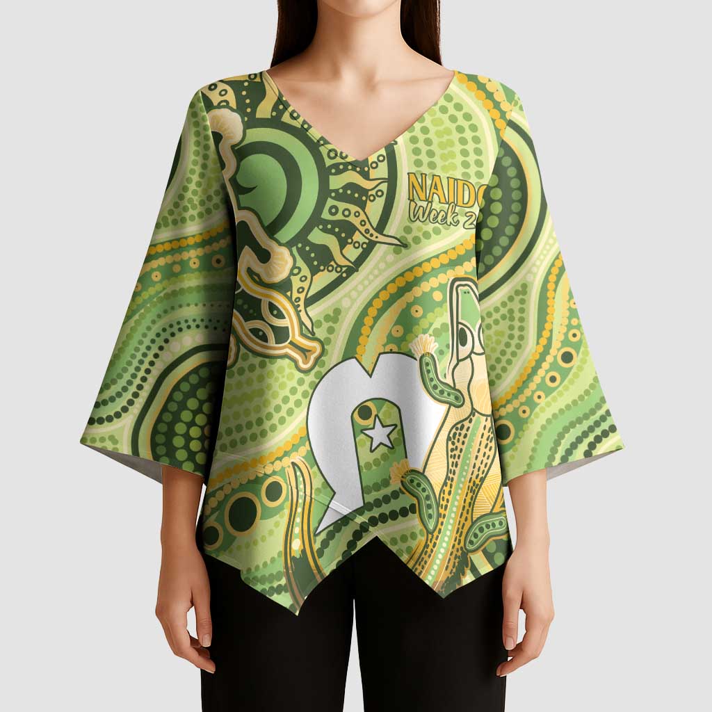 2026 NAIDOC Week 50 Years Deadly Kimono Sleeve Blouse Flows of Time