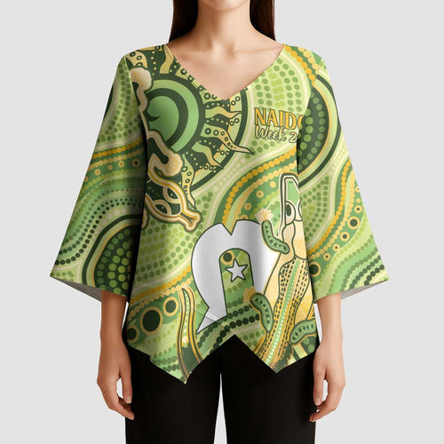 2026 NAIDOC Week 50 Years Deadly Kimono Sleeve Blouse Flows of Time