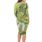 2026 NAIDOC Week 50 Years Deadly Long Sleeve Bodycon Dress Flows of Time
