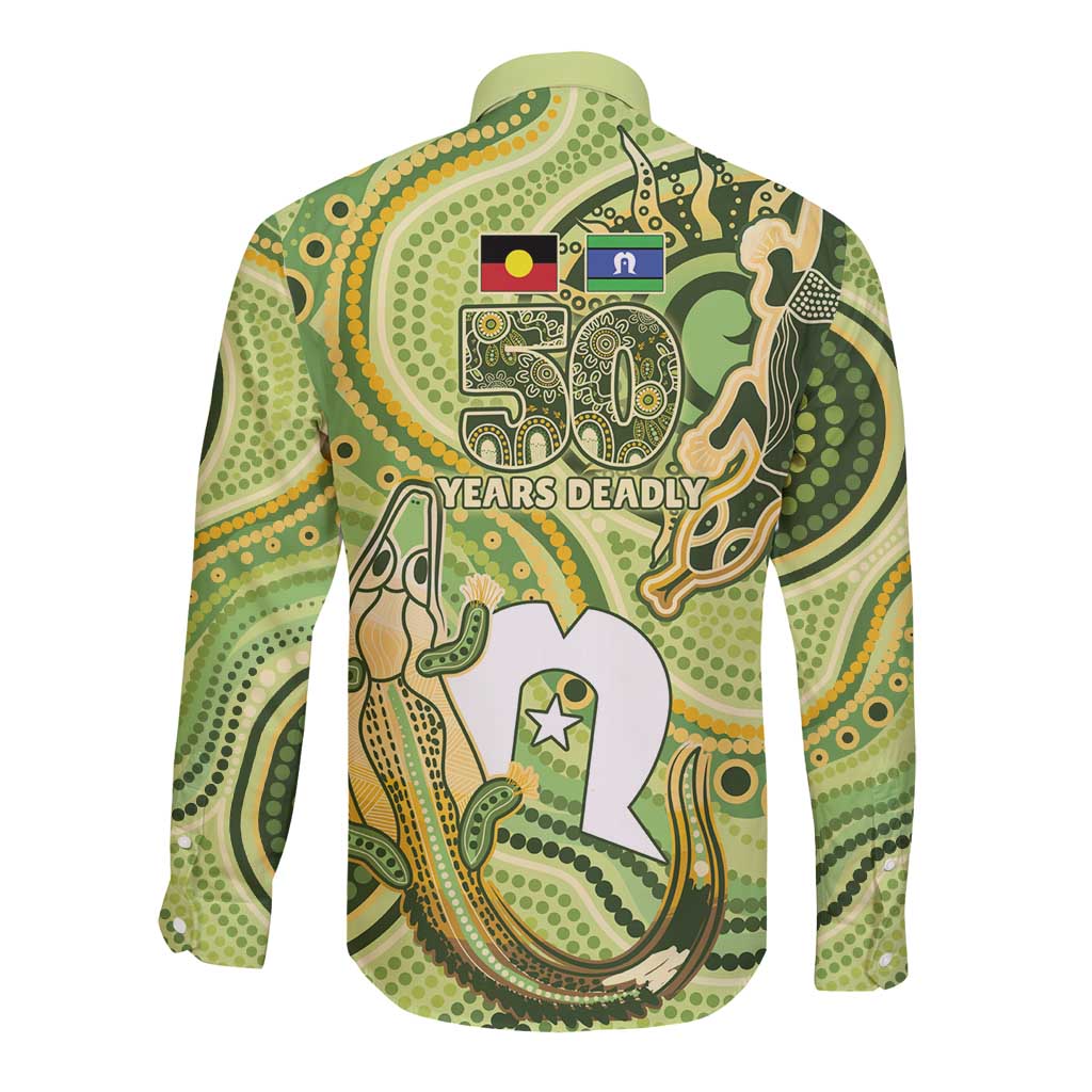 2026 NAIDOC Week 50 Years Deadly Long Sleeve Button Shirt Flows of Time