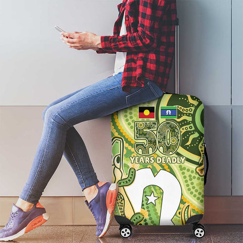 2026 NAIDOC Week 50 Years Deadly Luggage Cover Flows of Time
