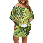 2026 NAIDOC Week 50 Years Deadly Off Shoulder Short Dress Flows of Time