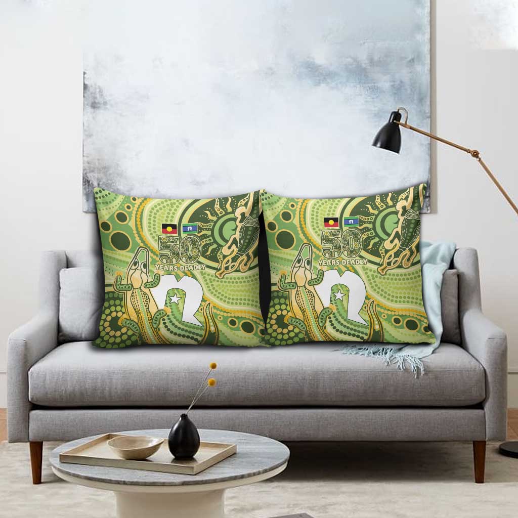 2026 NAIDOC Week 50 Years Deadly Pillow Cover Flows of Time