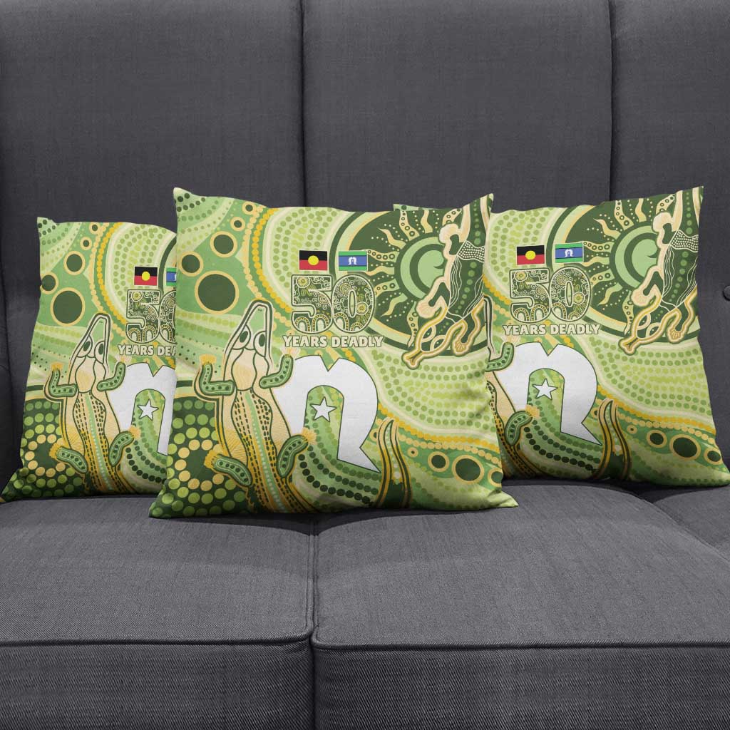 2026 NAIDOC Week 50 Years Deadly Pillow Cover Flows of Time