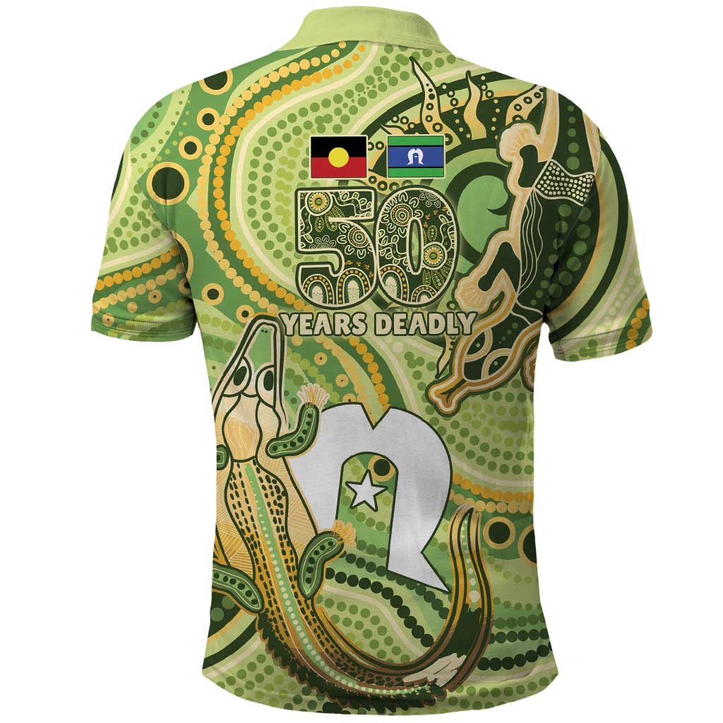 2026 NAIDOC Week 50 Years Deadly Polo Shirt Flows of Time