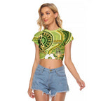 2026 NAIDOC Week 50 Years Deadly Raglan Cropped T Shirt Flows of Time