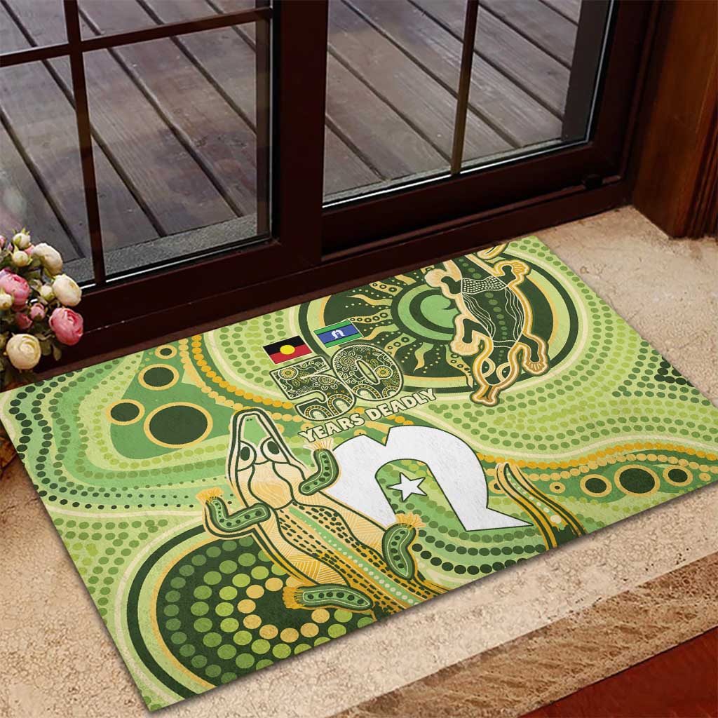 2026 NAIDOC Week 50 Years Deadly Rubber Doormat Flows of Time