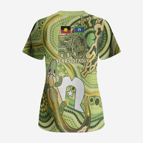 2026 NAIDOC Week 50 Years Deadly Scrub Top Flows of Time