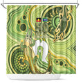 2026 NAIDOC Week 50 Years Deadly Shower Curtain Flows of Time