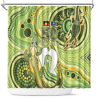 2026 NAIDOC Week 50 Years Deadly Shower Curtain Flows of Time
