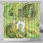 2026 NAIDOC Week 50 Years Deadly Shower Curtain Flows of Time