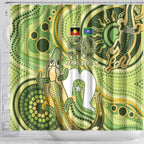 2026 NAIDOC Week 50 Years Deadly Shower Curtain Flows of Time