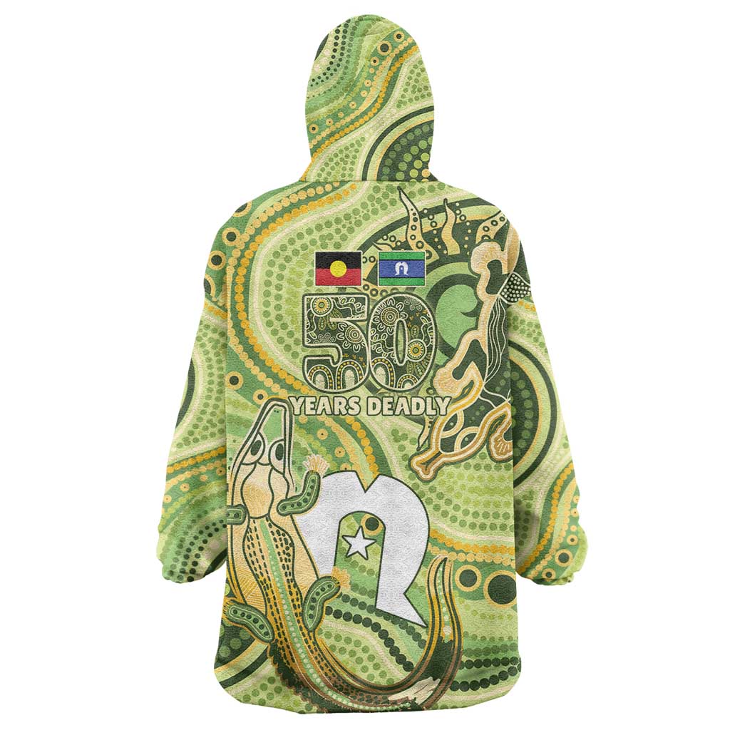 2026 NAIDOC Week 50 Years Deadly Wearable Blanket Hoodie Flows of Time