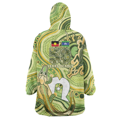 2026 NAIDOC Week 50 Years Deadly Wearable Blanket Hoodie Flows of Time