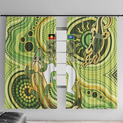 2026 NAIDOC Week 50 Years Deadly Window Curtain Flows of Time