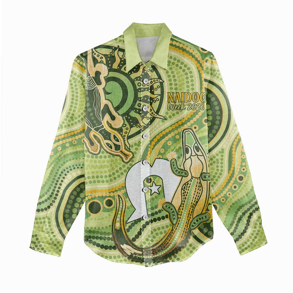 2026 NAIDOC Week 50 Years Deadly Women Casual Shirt Flows of Time