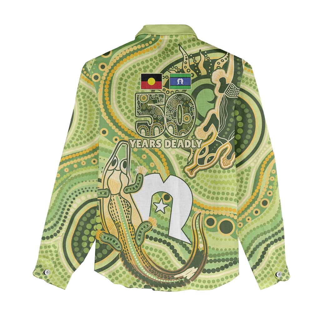 2026 NAIDOC Week 50 Years Deadly Women Casual Shirt Flows of Time