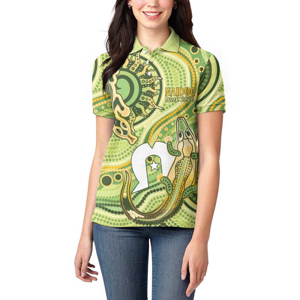 2026 NAIDOC Week 50 Years Deadly Women Polo Shirt Flows of Time