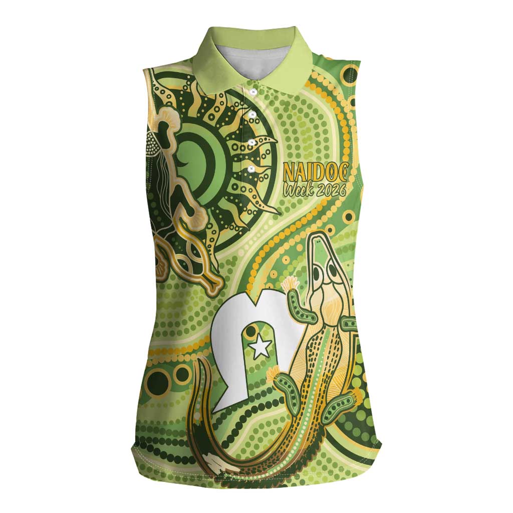 2026 NAIDOC Week 50 Years Deadly Women Sleeveless Polo Shirt Flows of Time