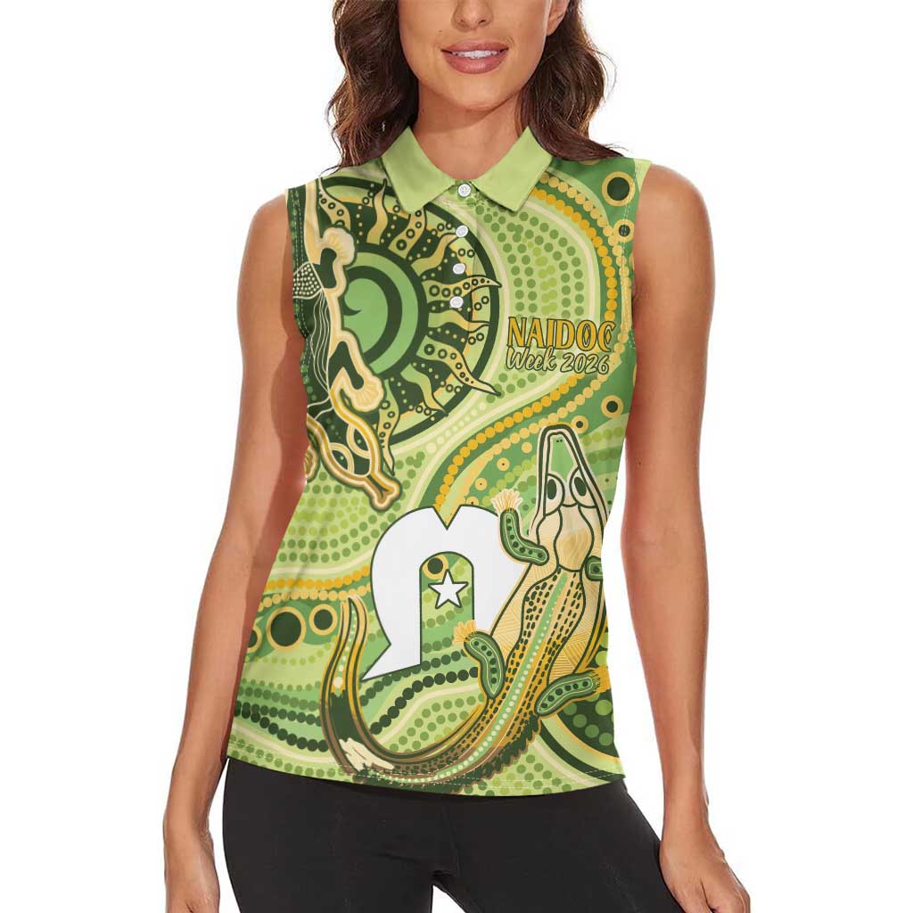 2026 NAIDOC Week 50 Years Deadly Women Sleeveless Polo Shirt Flows of Time