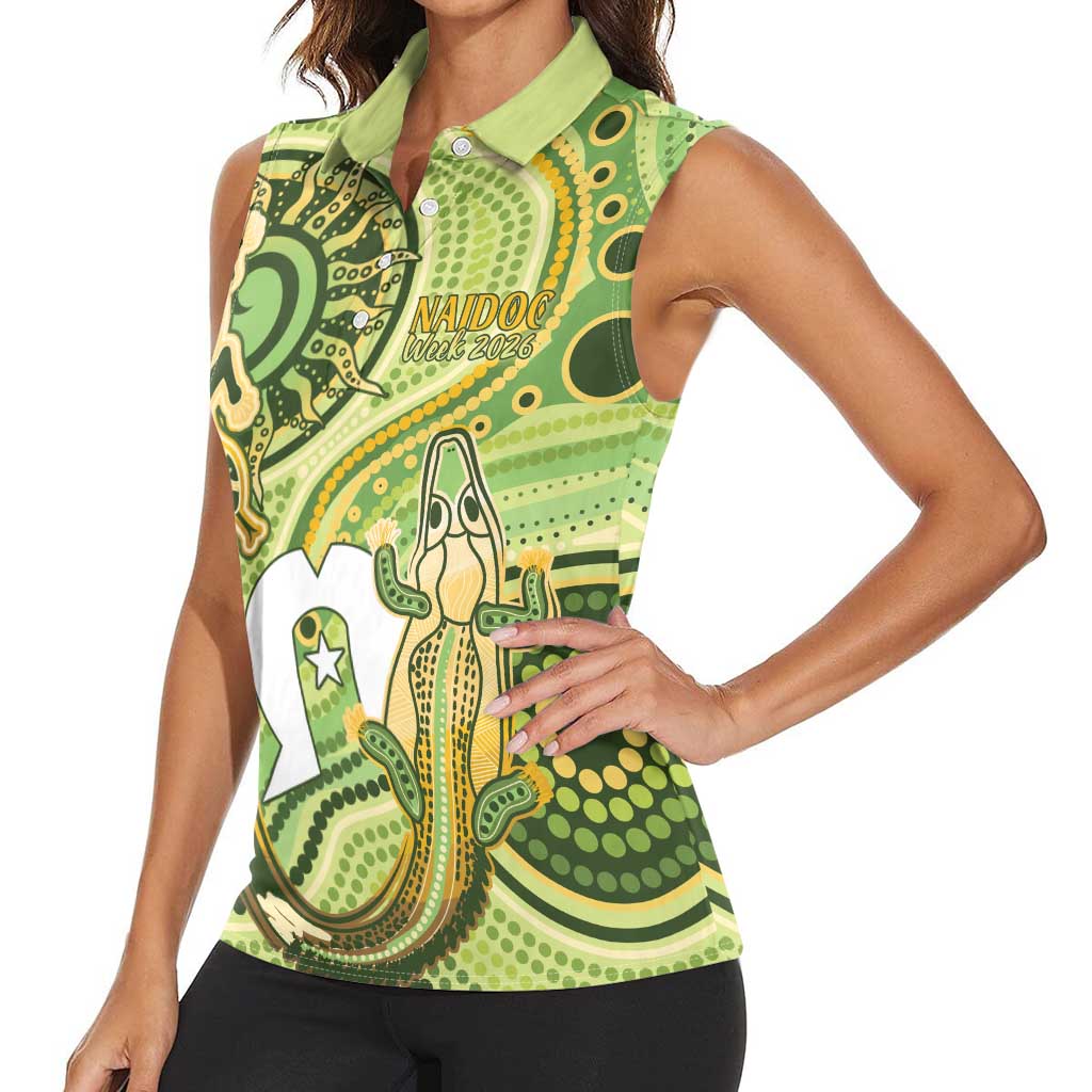 2026 NAIDOC Week 50 Years Deadly Women Sleeveless Polo Shirt Flows of Time