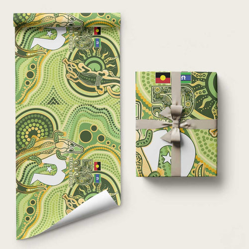 2026 NAIDOC Week 50 Years Deadly Wrapping Paper Flows of Time