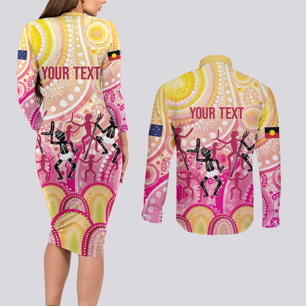 NAIDOC Week 2026 Indigenous Personalized Couples Matching Long Sleeve Bodycon Dress and Long Sleeve Button Shirt