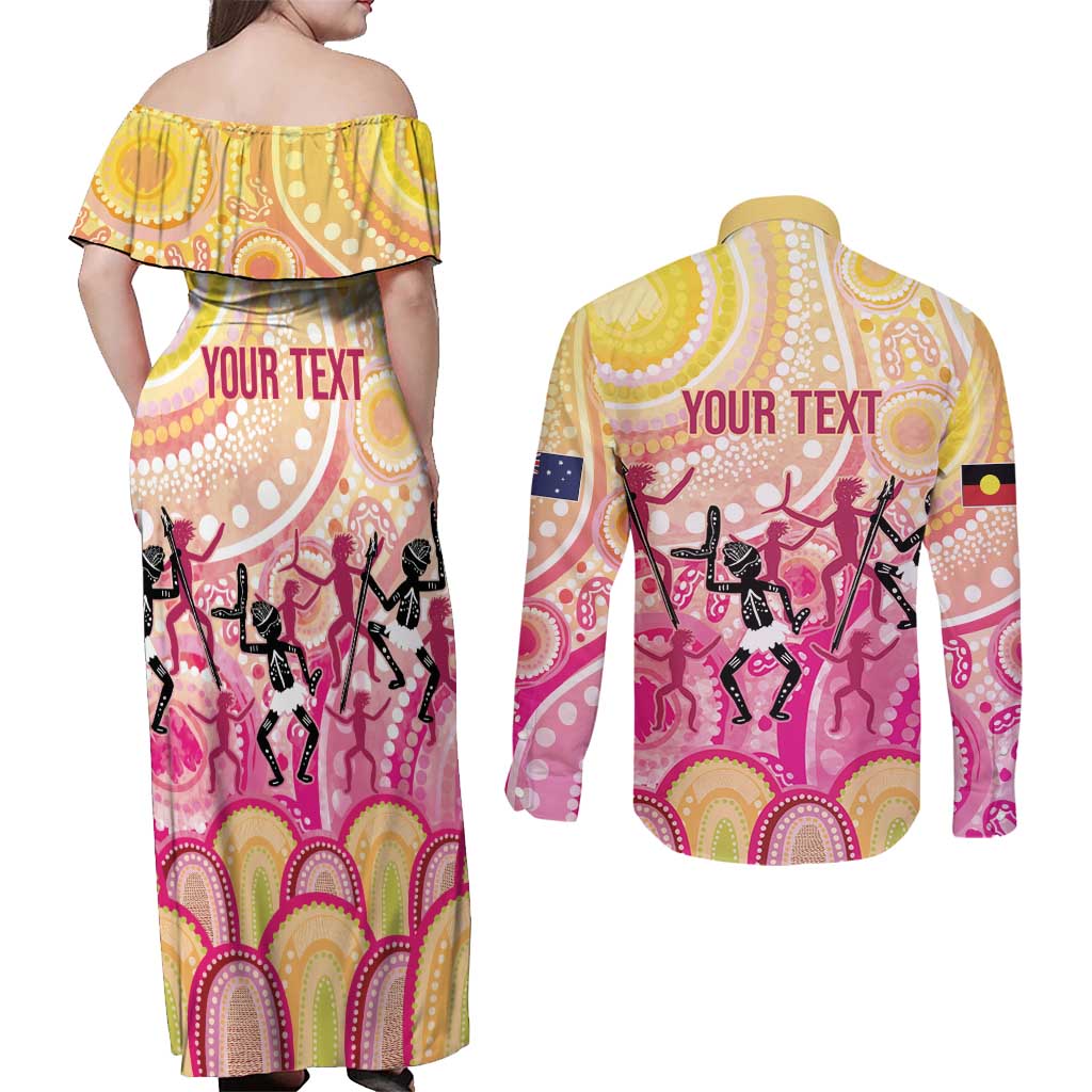 NAIDOC Week 2026 Indigenous Personalized Couples Matching Off Shoulder Maxi Dress and Long Sleeve Button Shirt