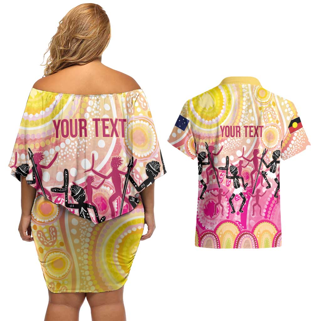 NAIDOC Week 2026 Indigenous Personalized Couples Matching Off Shoulder Short Dress and Hawaiian Shirt