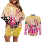NAIDOC Week 2026 Indigenous Personalized Couples Matching Off Shoulder Short Dress and Long Sleeve Button Shirt
