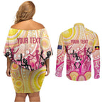 NAIDOC Week 2026 Indigenous Personalized Couples Matching Off Shoulder Short Dress and Long Sleeve Button Shirt