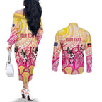 NAIDOC Week 2026 Indigenous Personalized Couples Matching Off The Shoulder Long Sleeve Dress and Long Sleeve Button Shirt