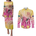 NAIDOC Week 2026 Indigenous Personalized Couples Matching Puletasi and Long Sleeve Button Shirt
